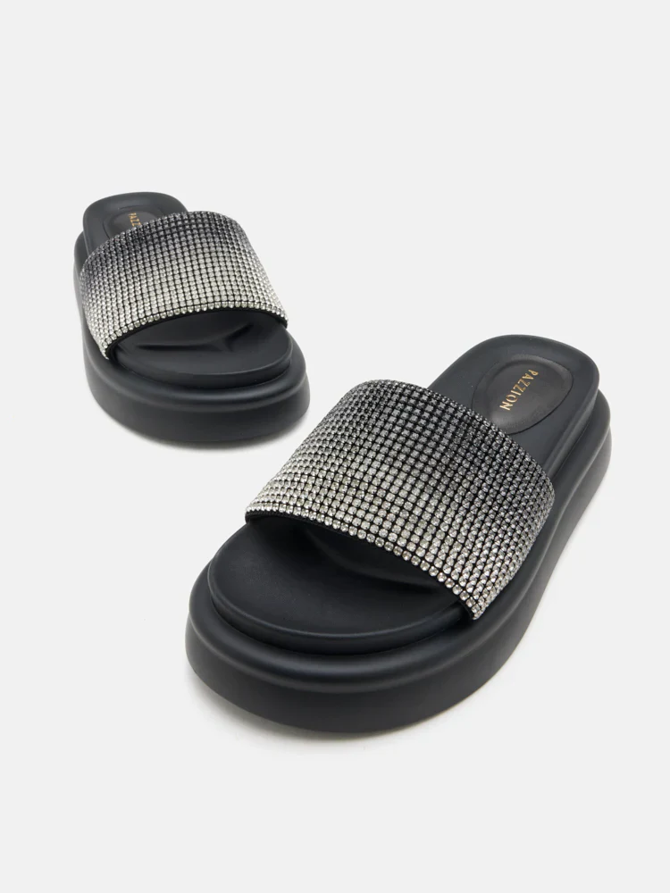 Emilie Crystal-Embellished Platform Slides - Image 10