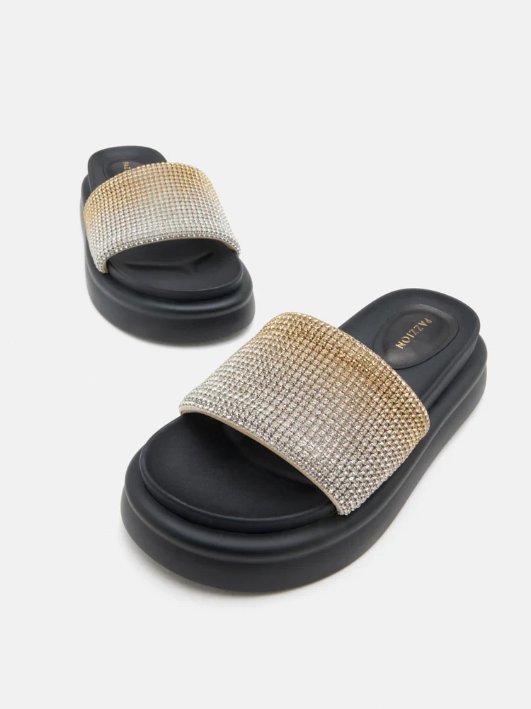 Emilie Crystal-Embellished Platform Slides - Image 3