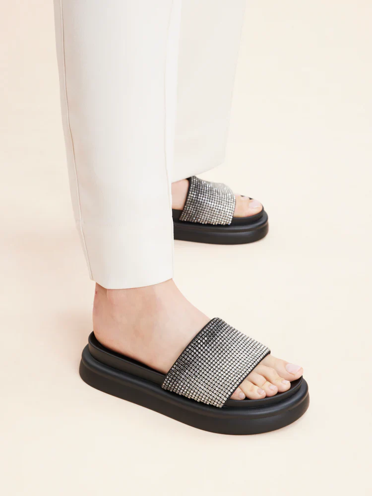 Emilie Crystal-Embellished Platform Slides - Image 9