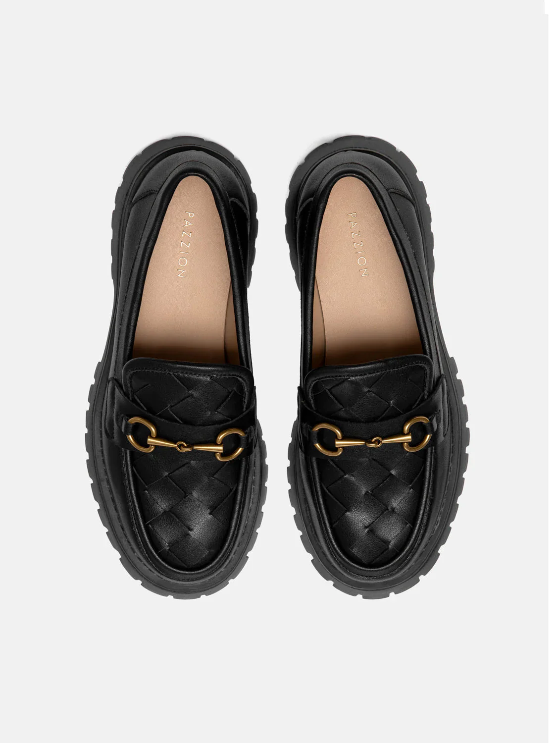 Serivelle Woven Buckle Leather Platform Loafers - Image 13