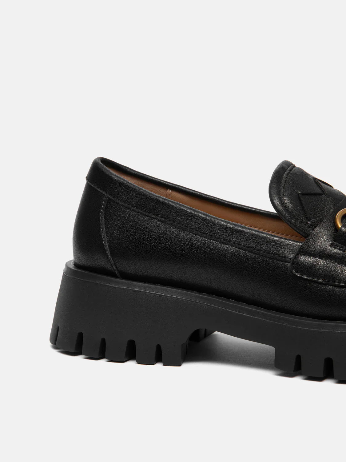 Serivelle Woven Buckle Leather Platform Loafers - Image 15