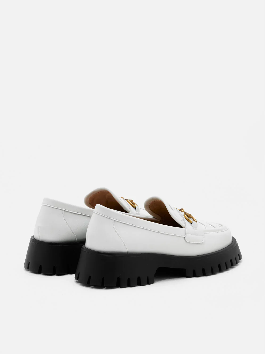 Serivelle Woven Buckle Leather Platform Loafers - Image 7