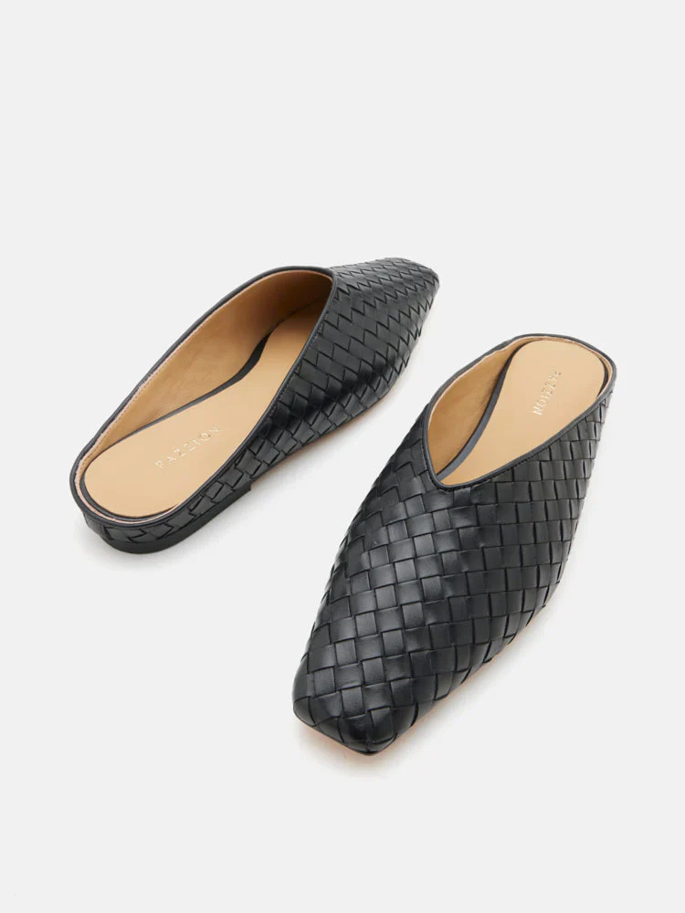 Adamo Woven Square Toe Mules - Image 10