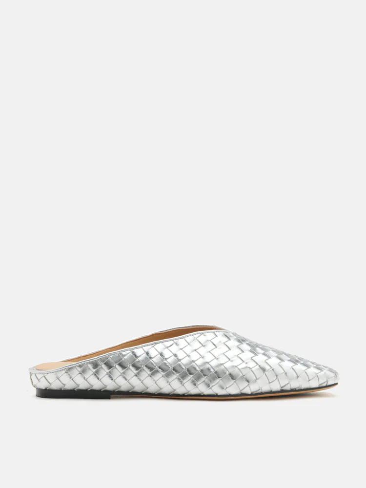 Adamo Woven Square Toe Mules - Image 4
