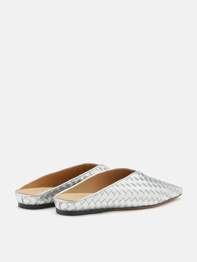 Adamo Woven Square Toe Mules - Image 7