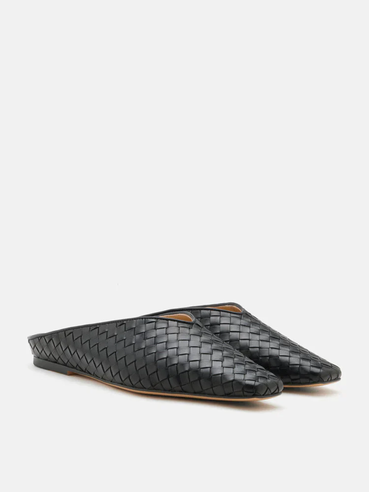 Adamo Woven Square Toe Mules - Image 8