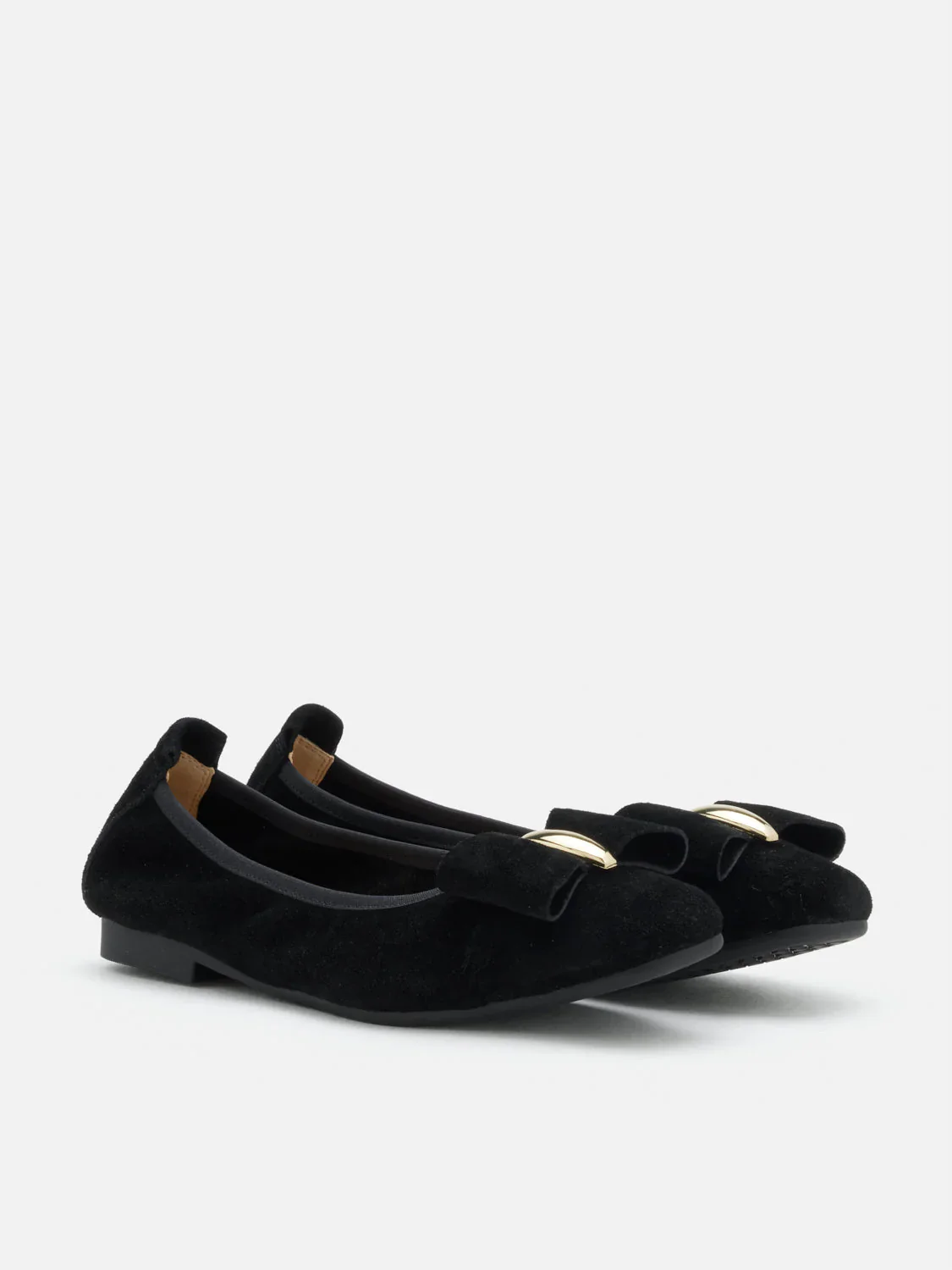 Keyla Gold Accented Bow Suede Flats - Image 15