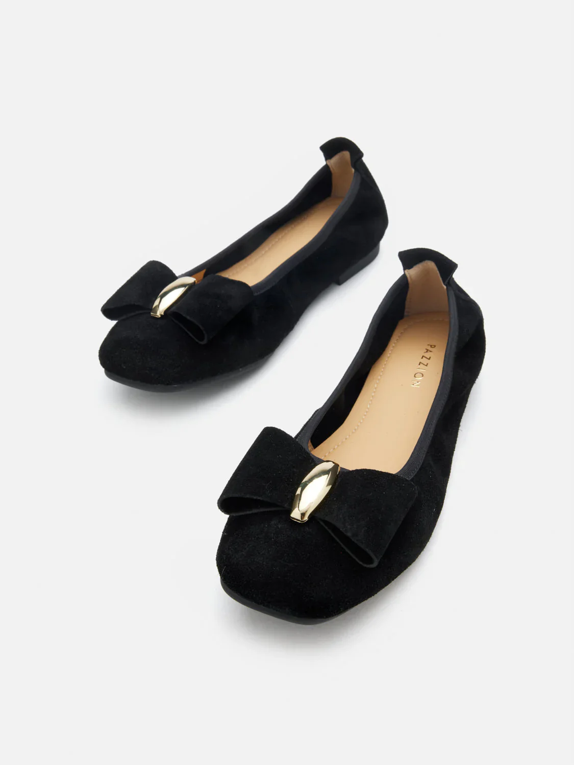 Keyla Gold Accented Bow Suede Flats - Image 17