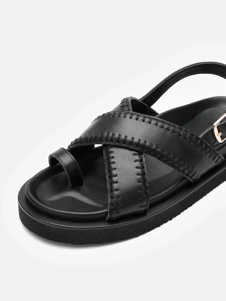 Constance Stitched Slingback Sandals - Image 10