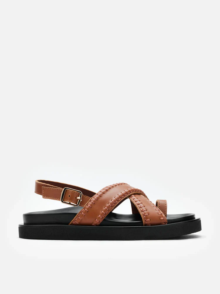 Constance Stitched Slingback Sandals - Image 4