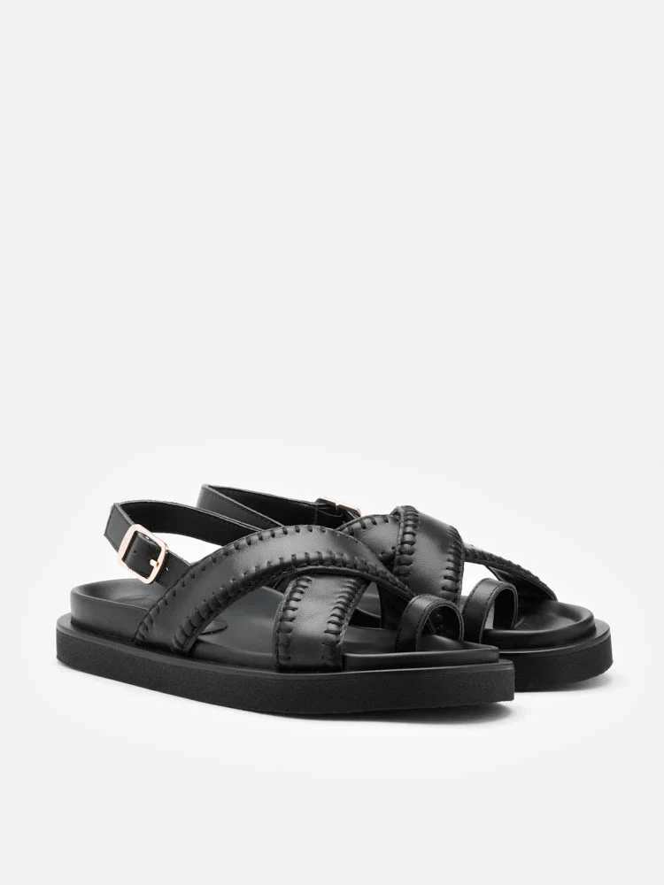 Constance Stitched Slingback Sandals - Image 8