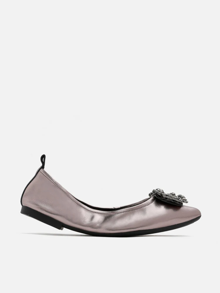 Helene Crystal Buckle Foldable Flats - Image 3