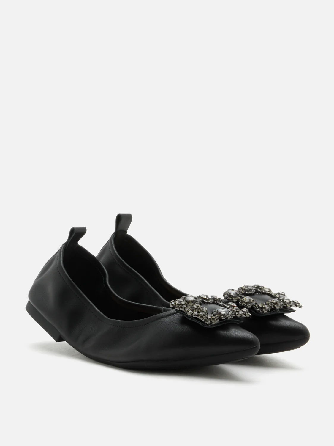 Helene Crystal Buckle Foldable Flats - Image 8