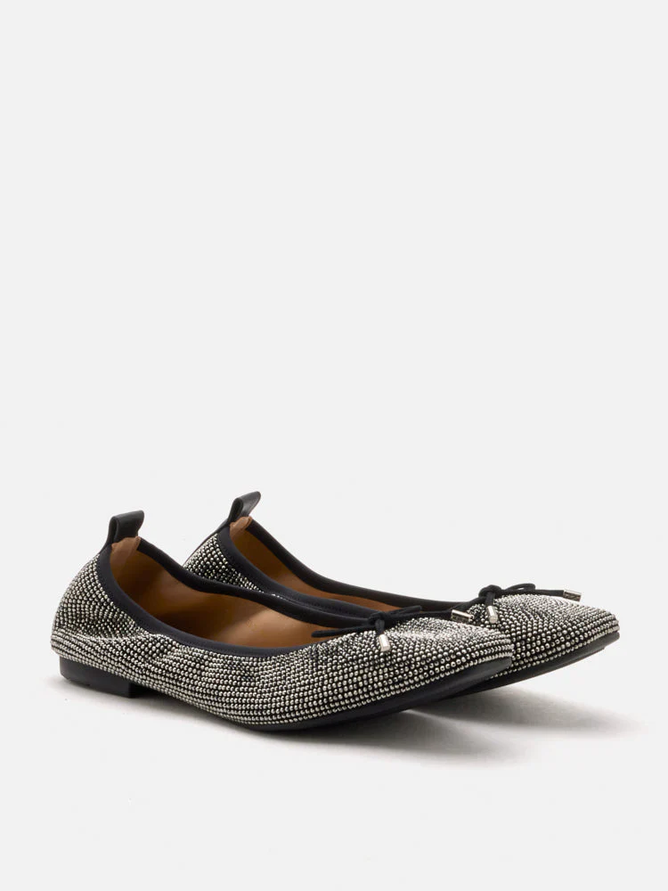 Marcelina Crystal Embellished Bow Flats - Image 6