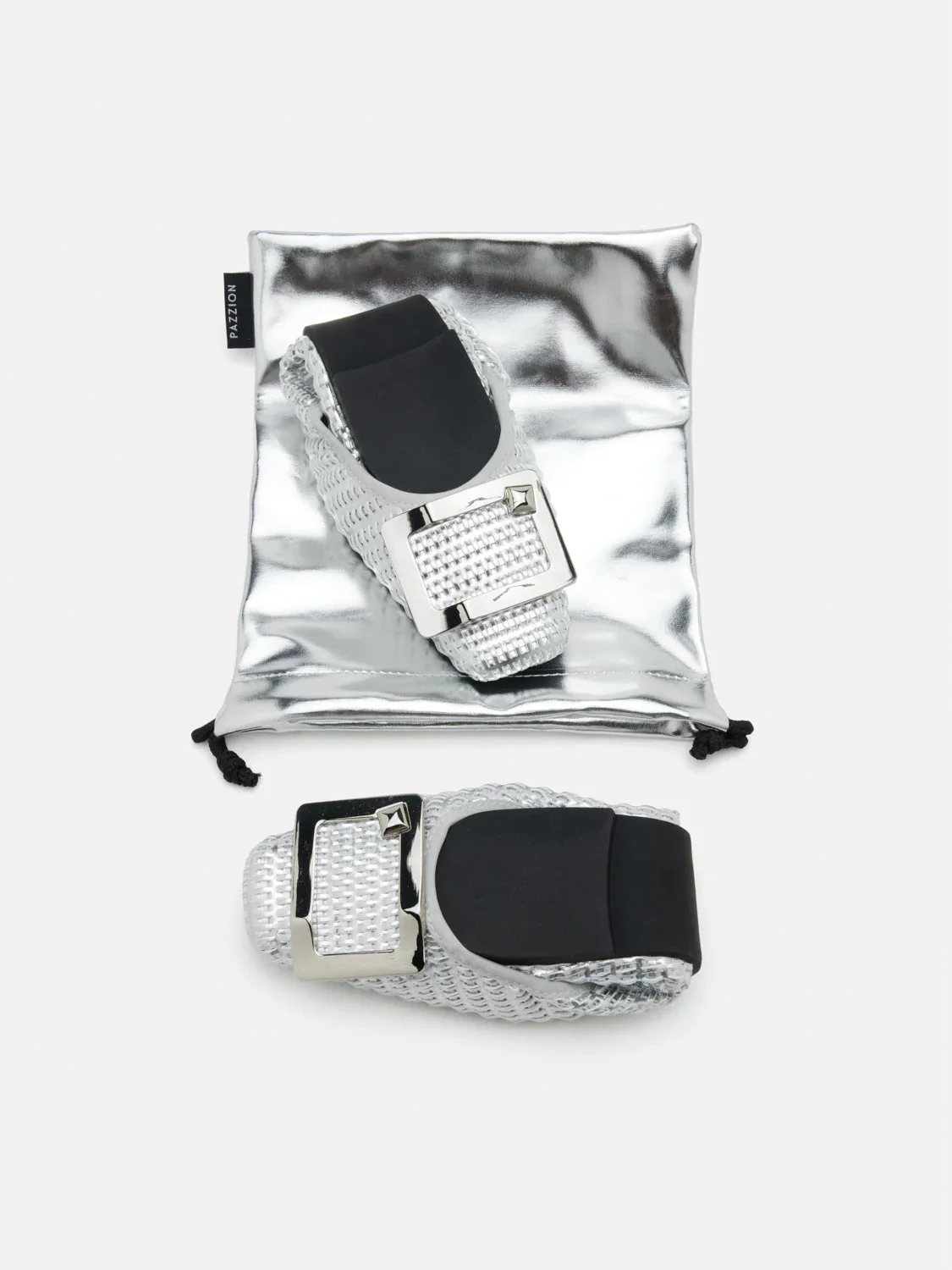 Wren Buckle Woven Foldable Flats - Image 3