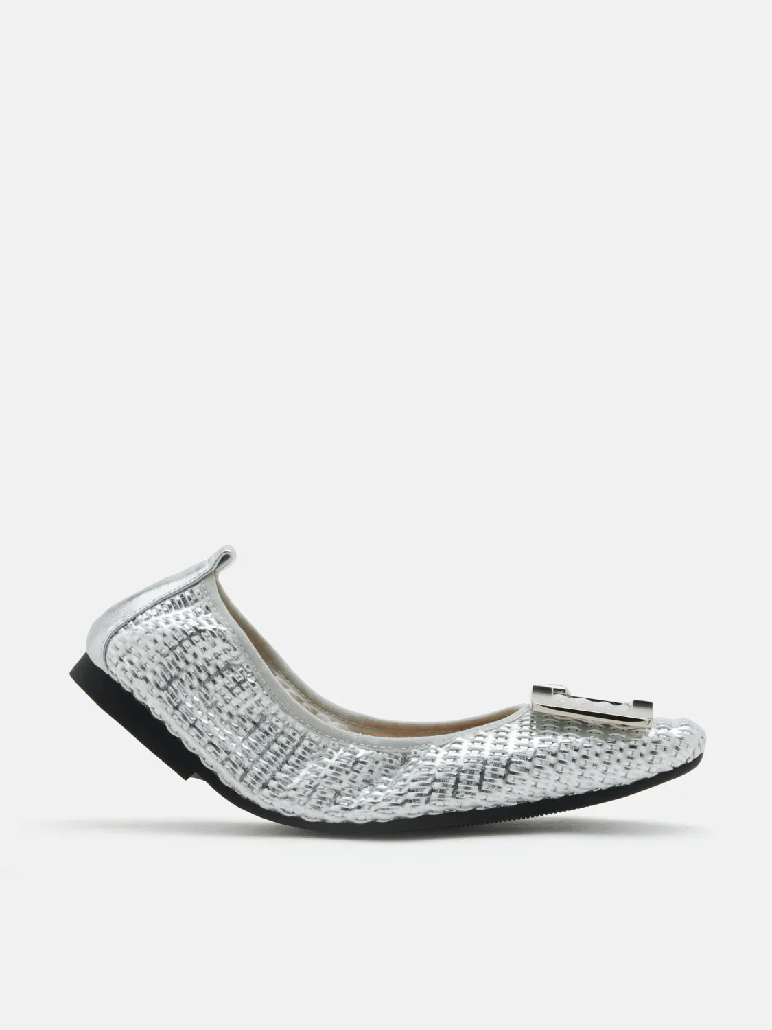 Wren Buckle Woven Foldable Flats - Image 4
