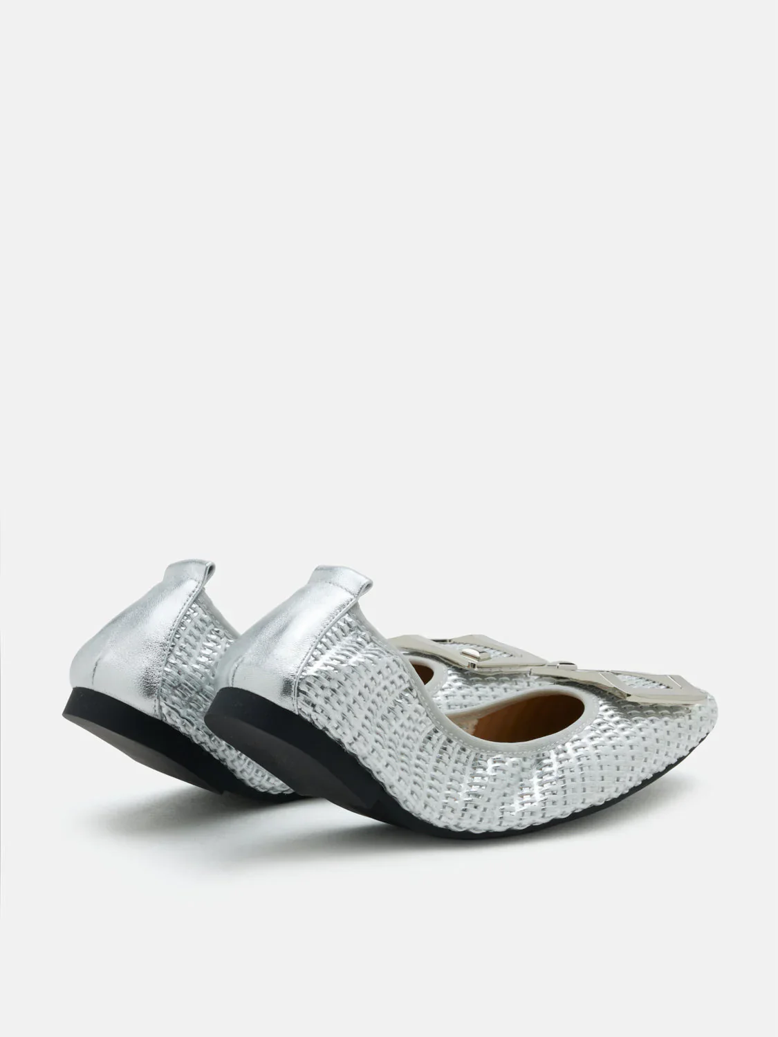 Wren Buckle Woven Foldable Flats - Image 7
