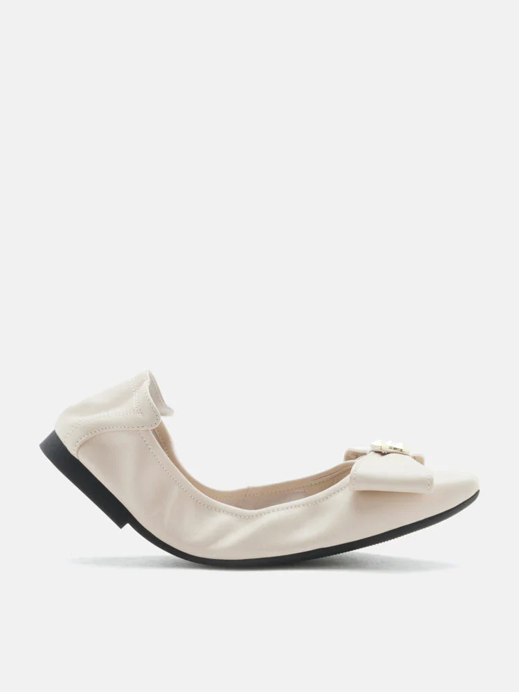 Madeline Studded Bow Foldable Flats - Image 11