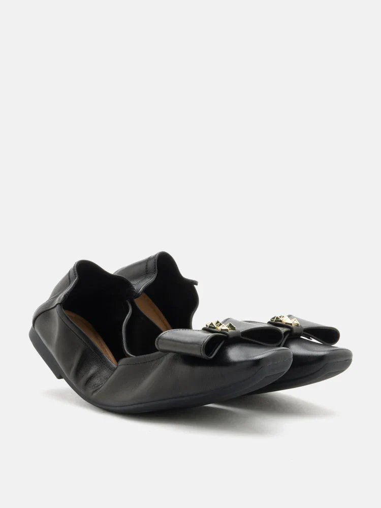 Madeline Studded Bow Foldable Flats - Image 14