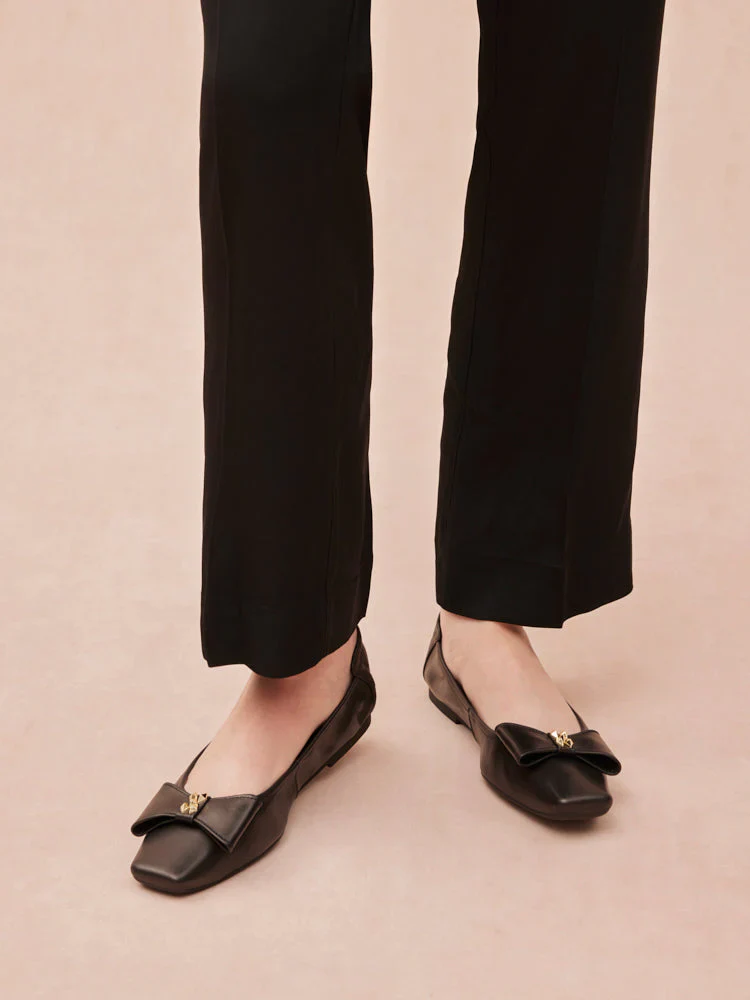 Madeline Studded Bow Foldable Flats - Image 15