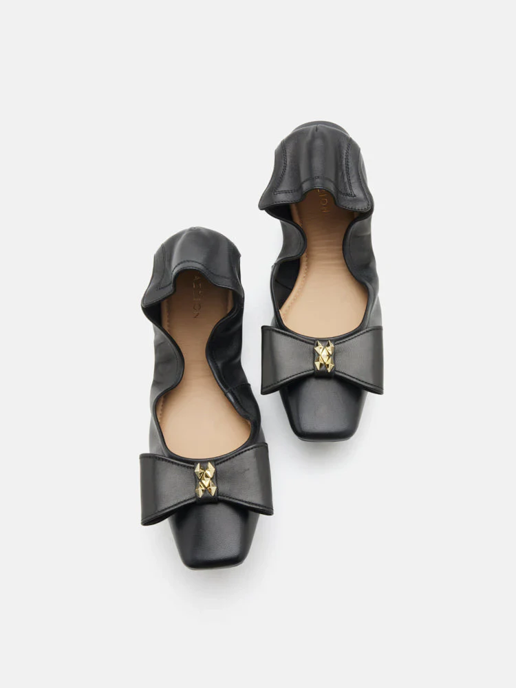 Madeline Studded Bow Foldable Flats - Image 20