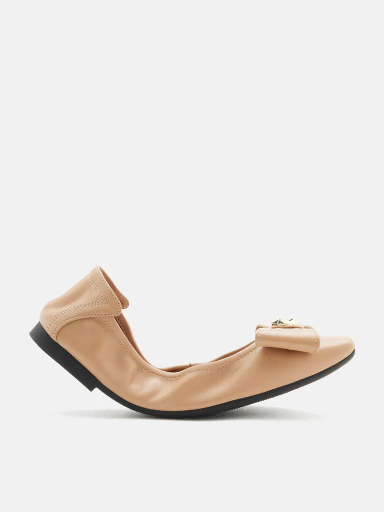 Madeline Studded Bow Foldable Flats - Image 4