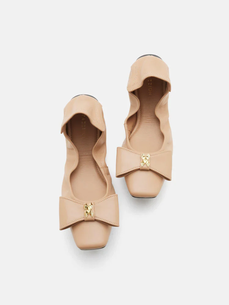 Madeline Studded Bow Foldable Flats - Image 6