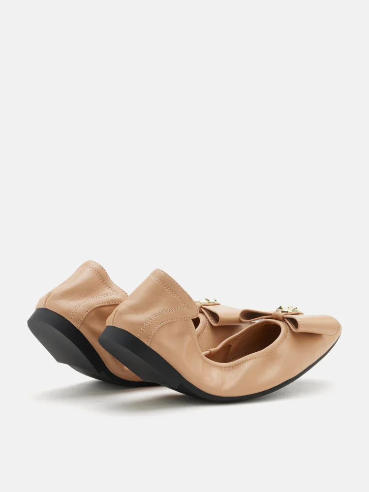 Madeline Studded Bow Foldable Flats - Image 7