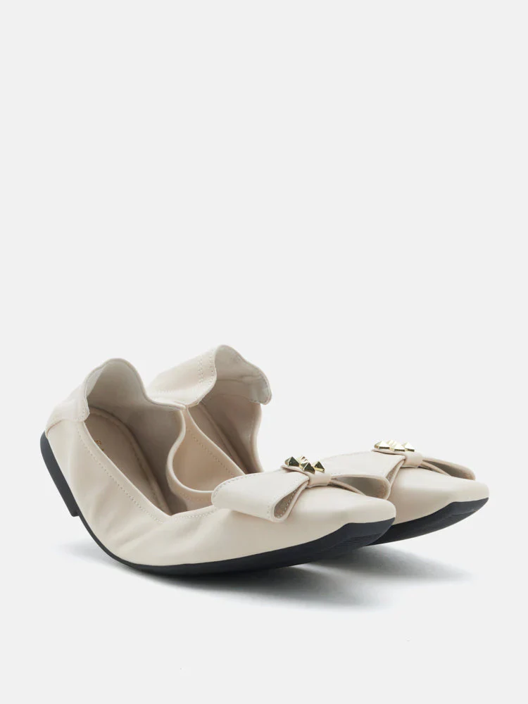Madeline Studded Bow Foldable Flats - Image 8