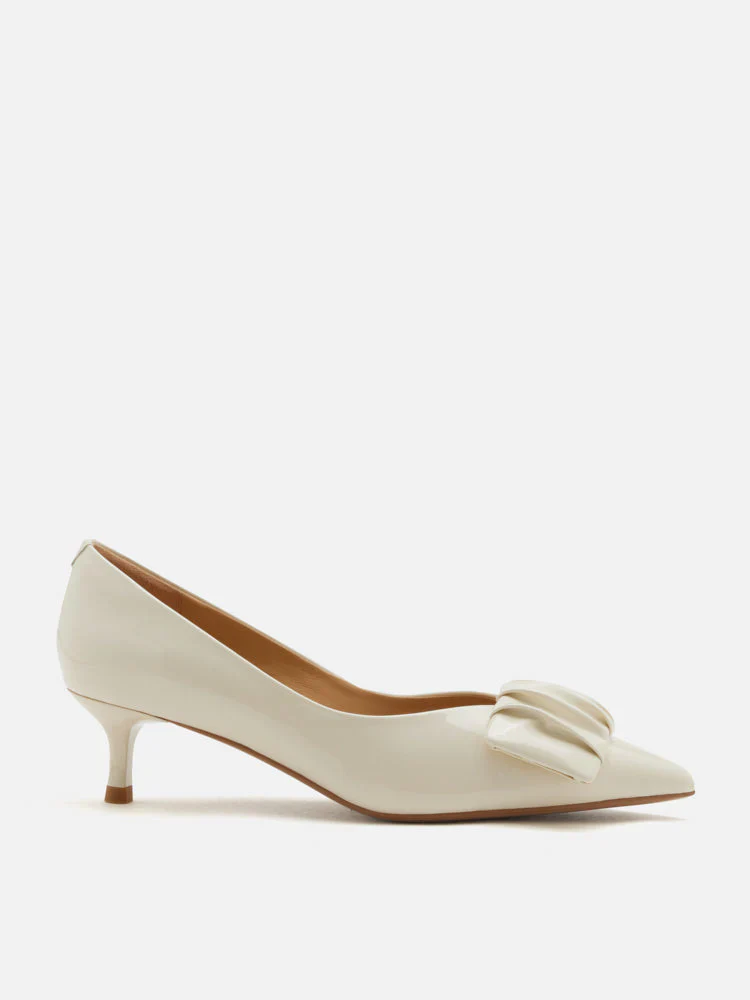 Demna Ruched Pointed Toe Kitten Heels - Image 3