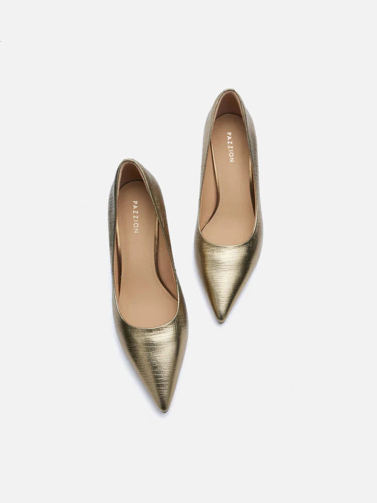 Marcie Metallic Pointed Toe Heels - Image 6