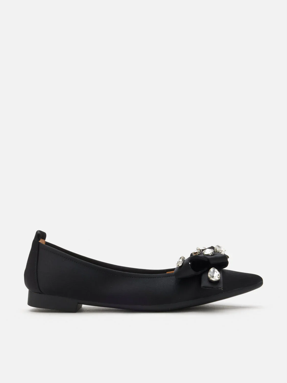 Carine Diamante Embellished Silk Flats - Image 11