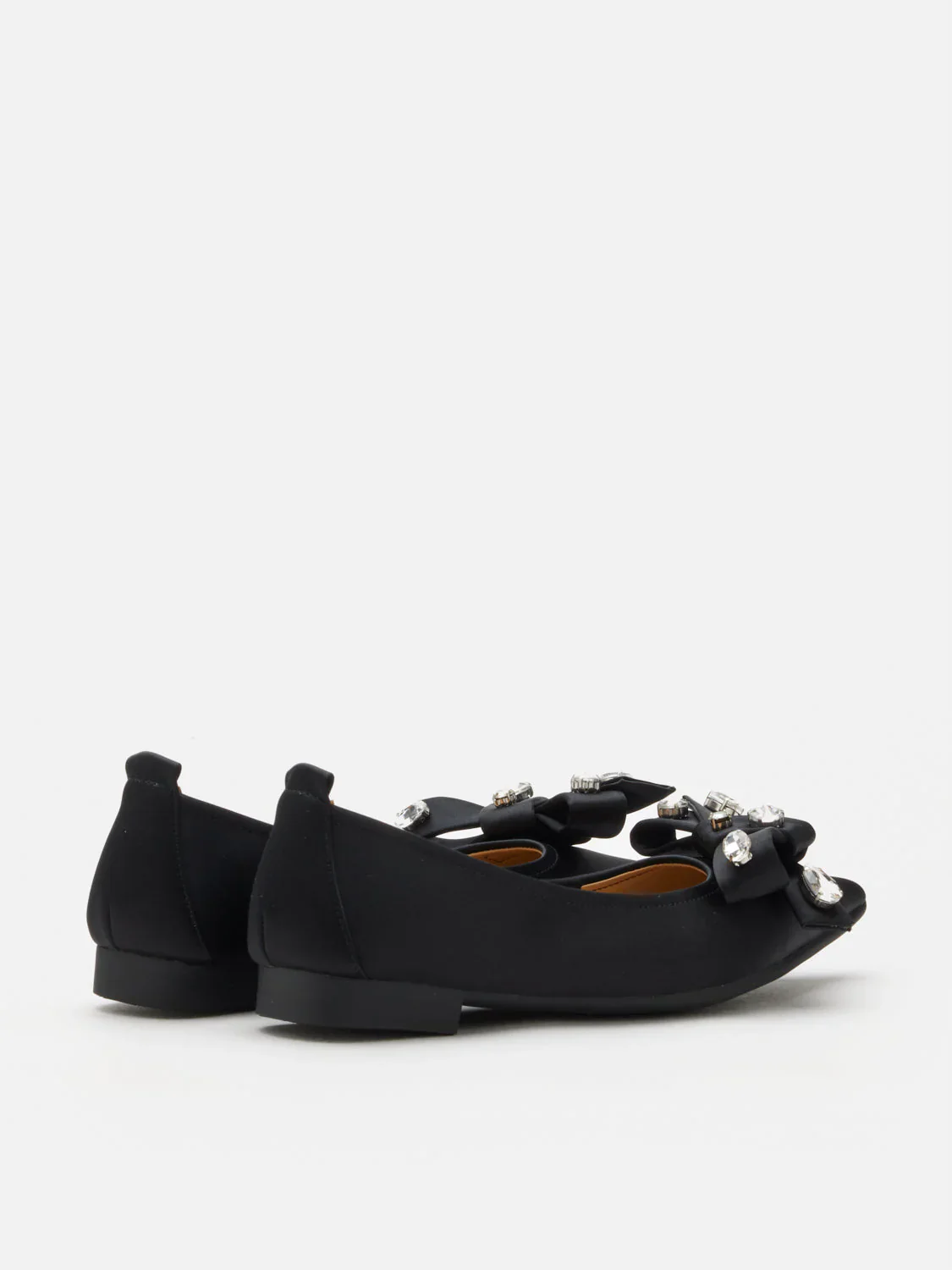 Carine Diamante Embellished Silk Flats - Image 14