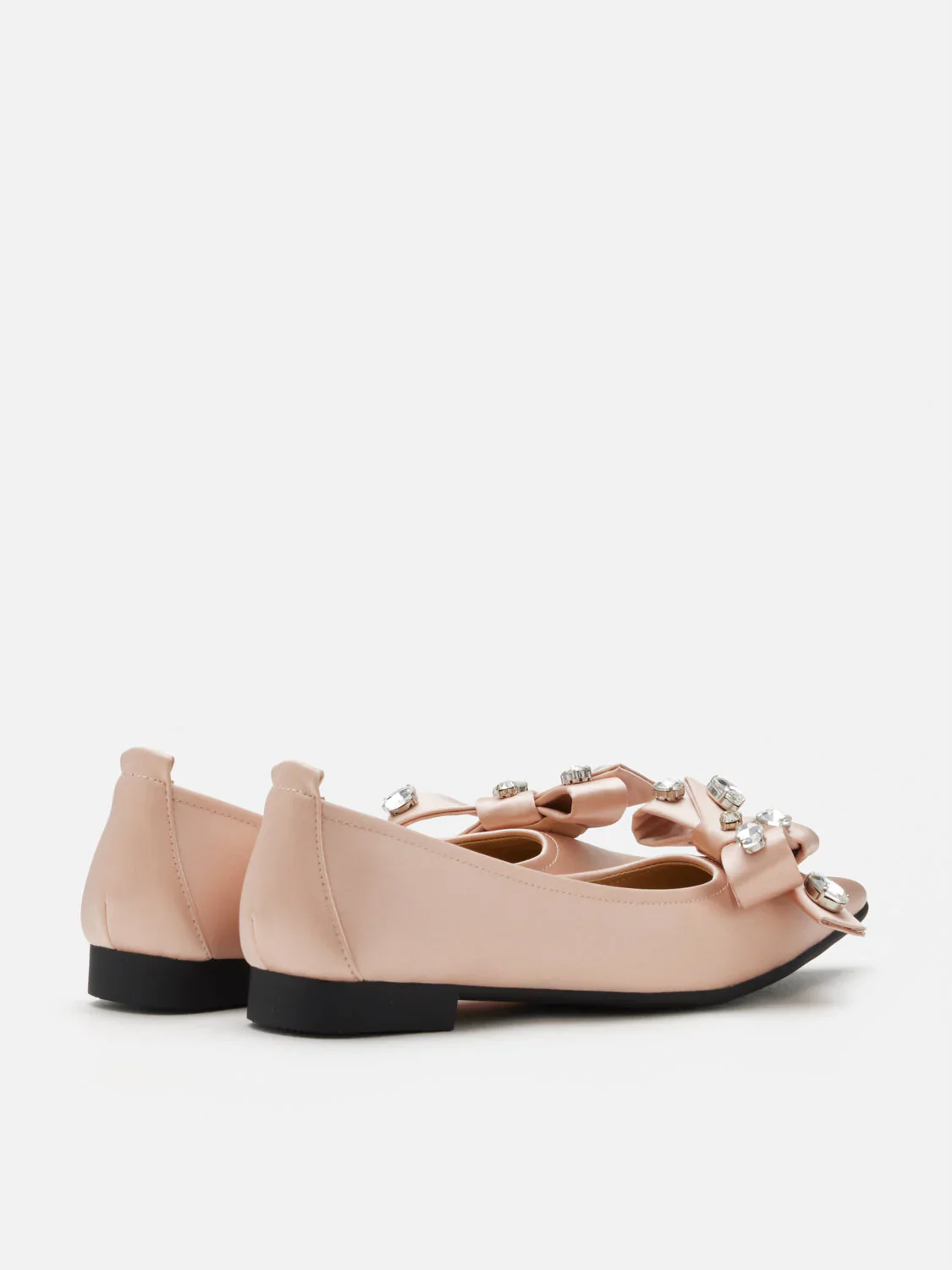 Carine Diamante Embellished Silk Flats - Image 7