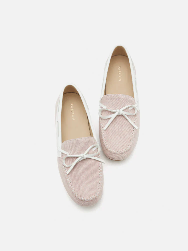 Glenda Denim Bow Moccasins - Image 6