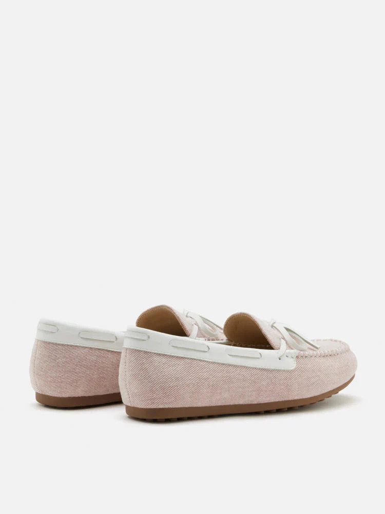 Glenda Denim Bow Moccasins - Image 8
