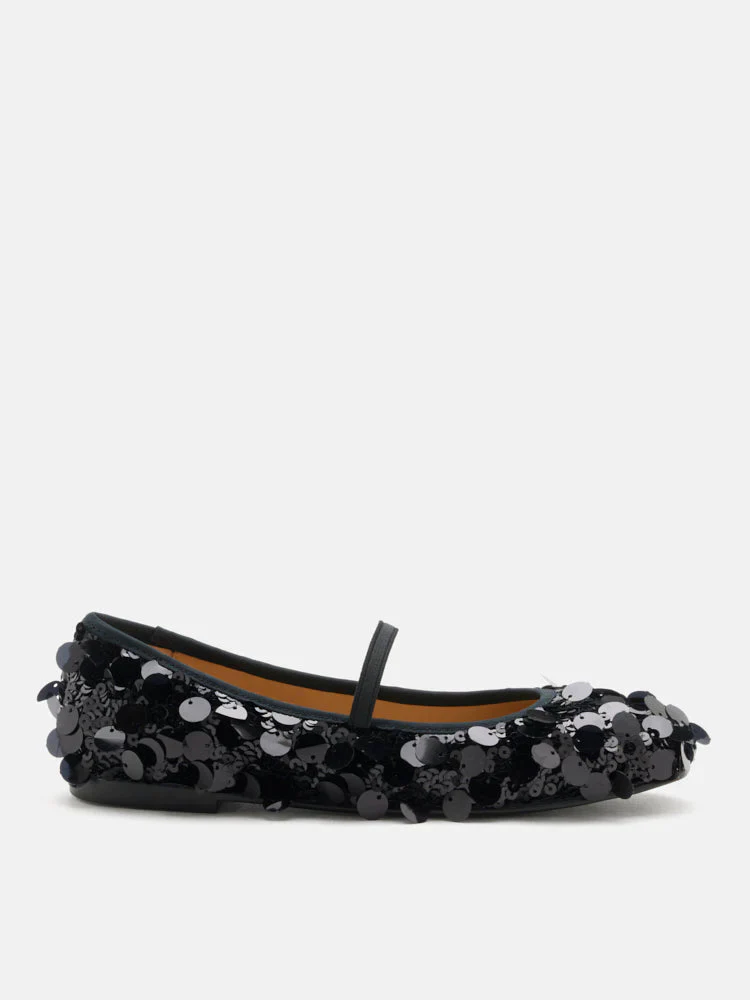 Christa Sequin Webbed Mary Janes - Image 12