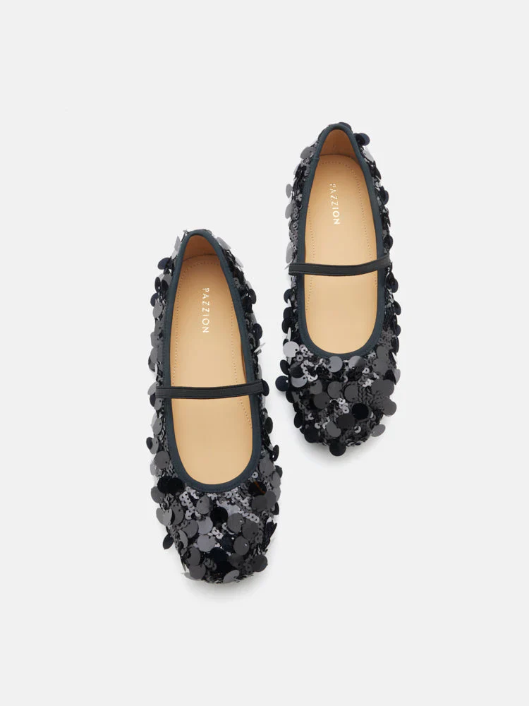 Christa Sequin Webbed Mary Janes - Image 14