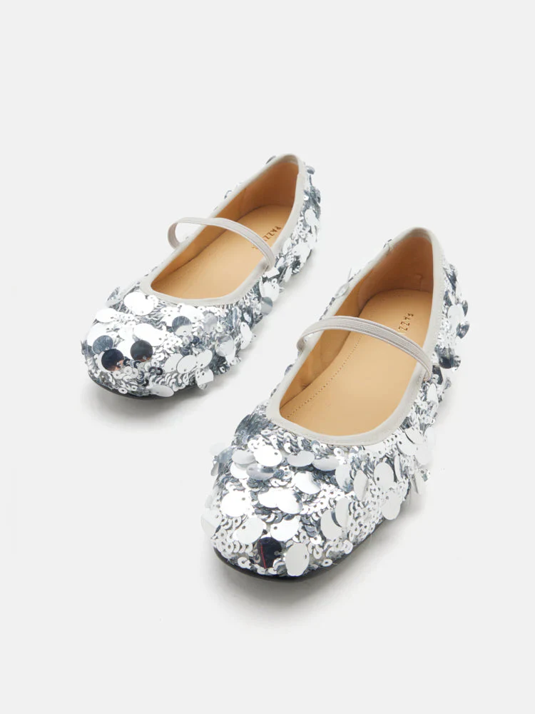 Christa Sequin Webbed Mary Janes - Image 3