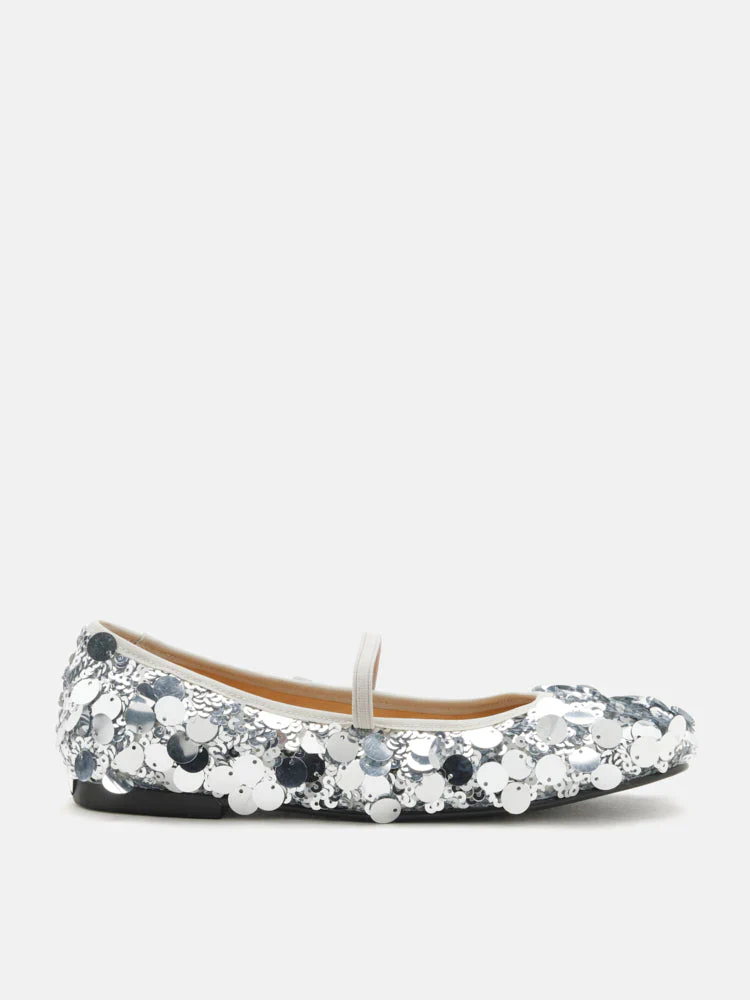 Christa Sequin Webbed Mary Janes - Image 5