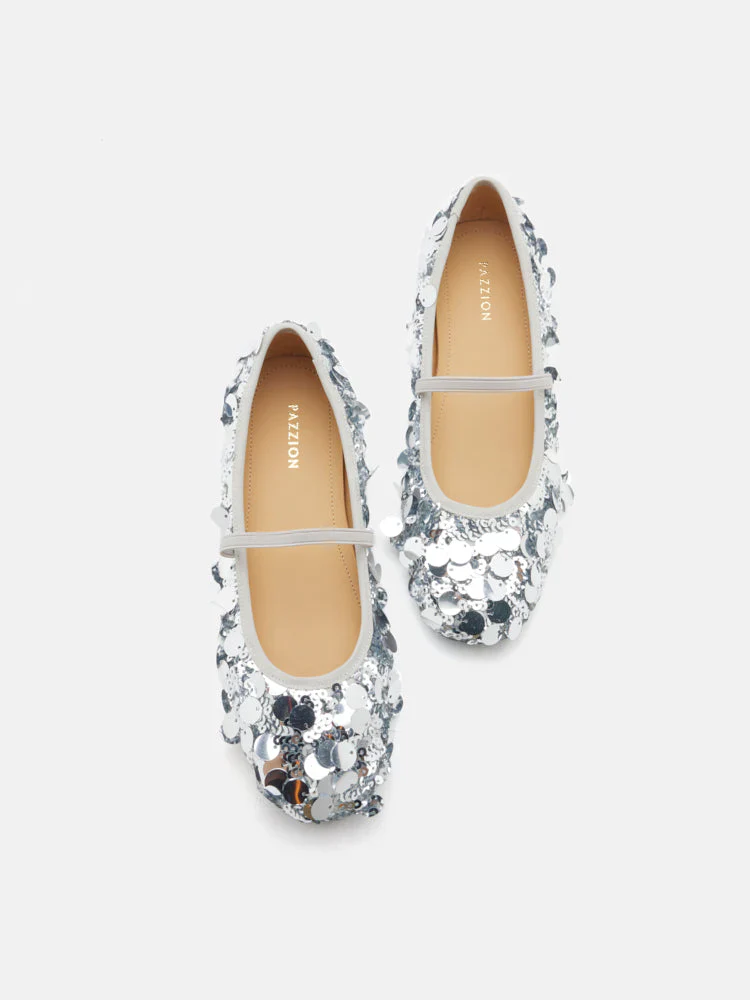 Christa Sequin Webbed Mary Janes - Image 7