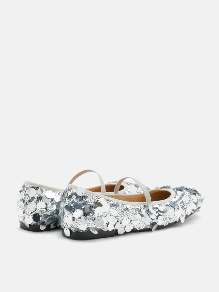 Christa Sequin Webbed Mary Janes - Image 8