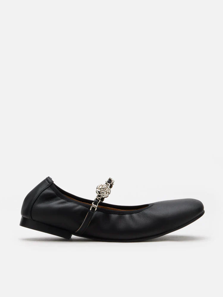 Reiley Floral Accented Chain-Strap Mary Janes - Image 11