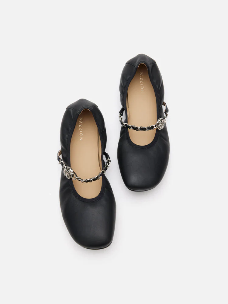 Reiley Floral Accented Chain-Strap Mary Janes - Image 13