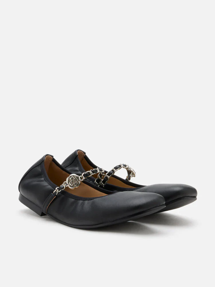 Reiley Floral Accented Chain-Strap Mary Janes - Image 8