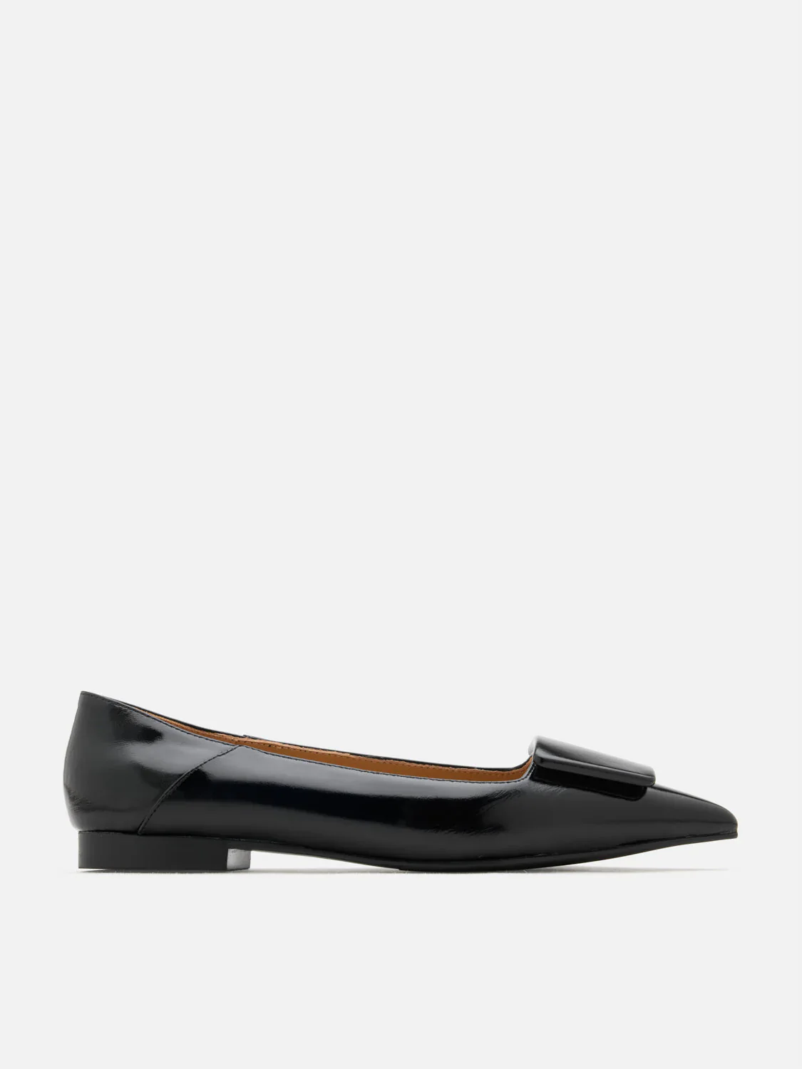 Elie Sculpted Buckle Pointed Toe Flats - Image 11