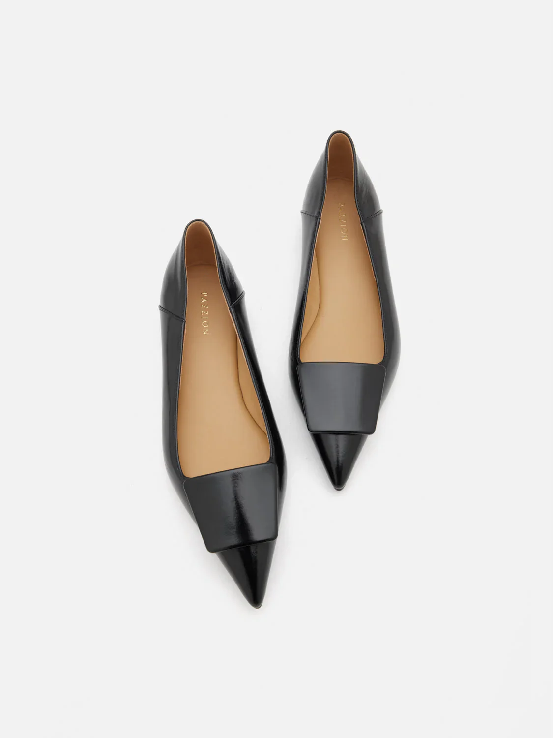 Elie Sculpted Buckle Pointed Toe Flats - Image 13