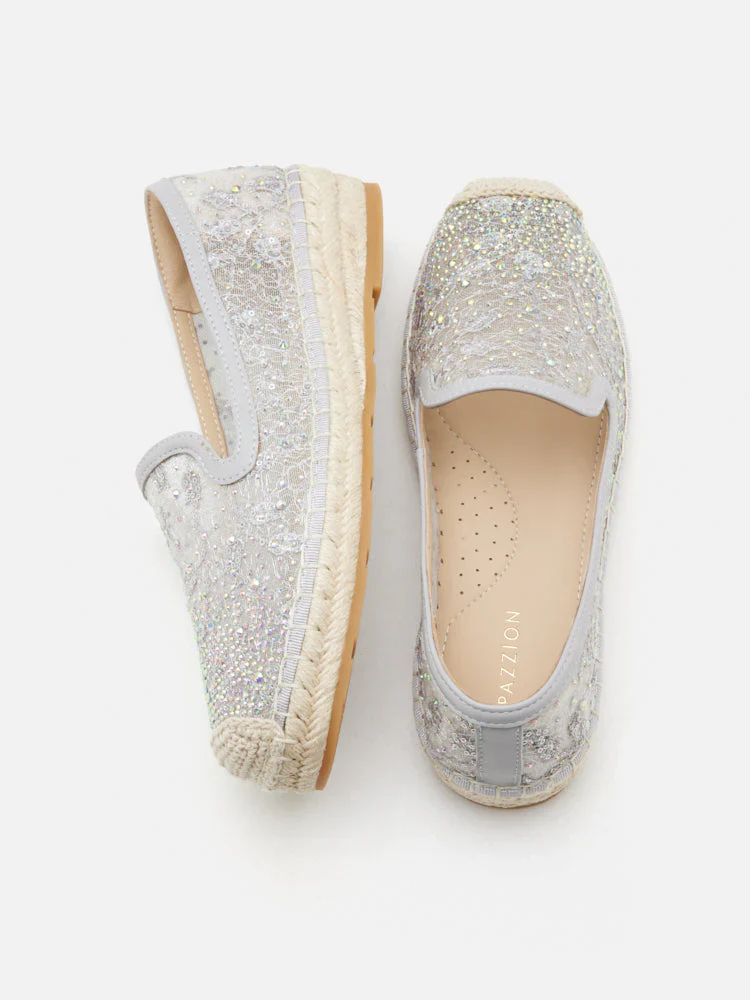 Xandra Crystal Embroidered Espadrilles - Image 10