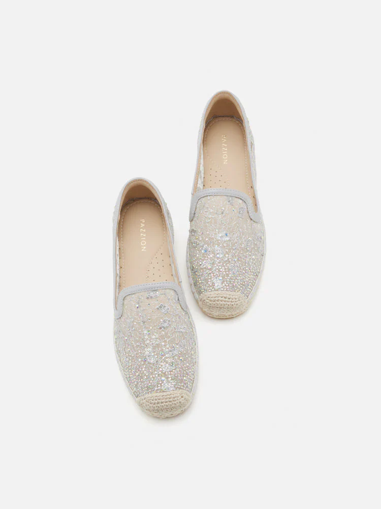 Xandra Crystal Embroidered Espadrilles - Image 13