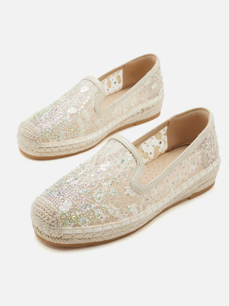 Xandra Crystal Embroidered Espadrilles - Image 3